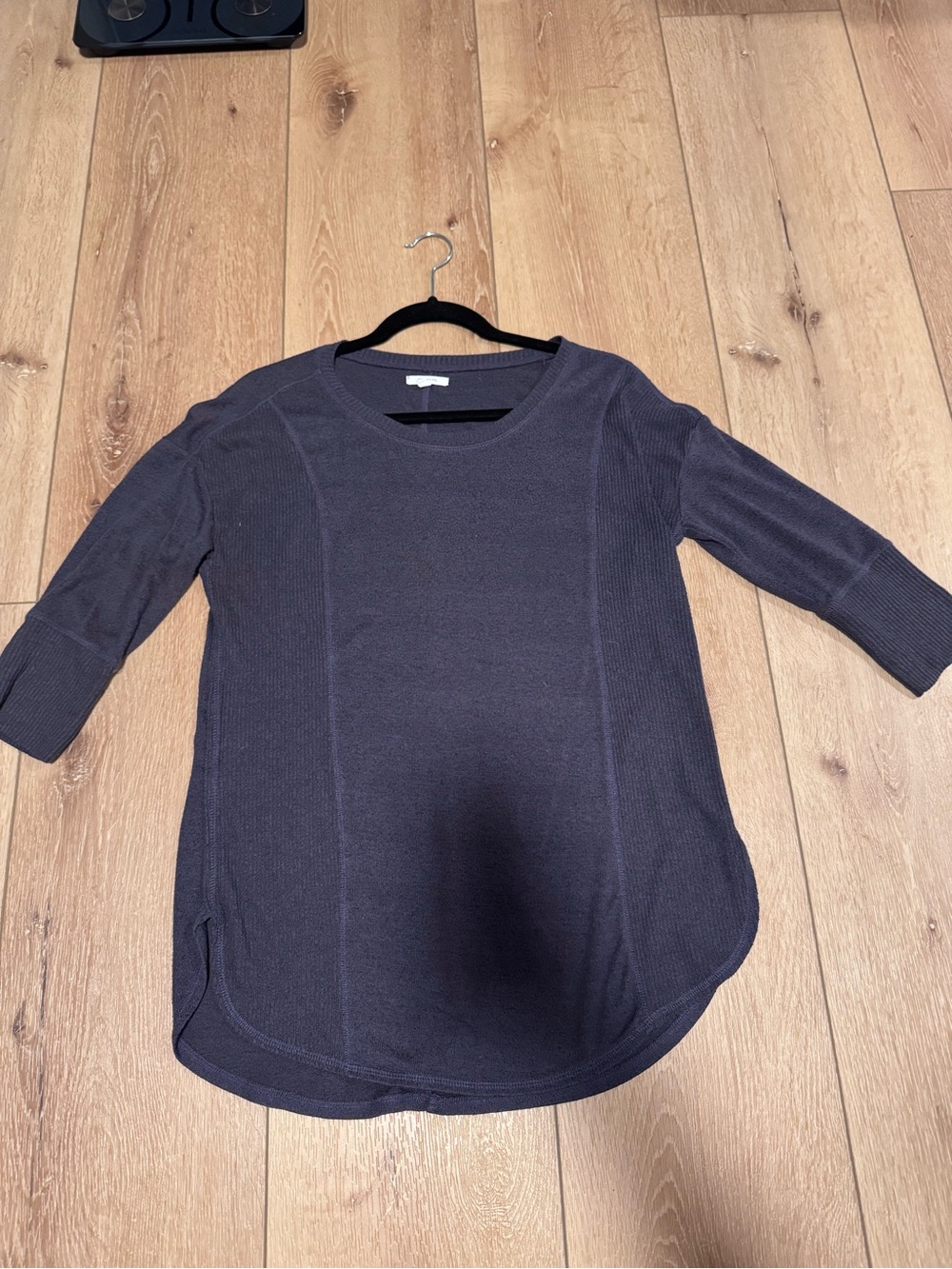 Maurices Navy Scoop-Neck Ribbed Tunic Top